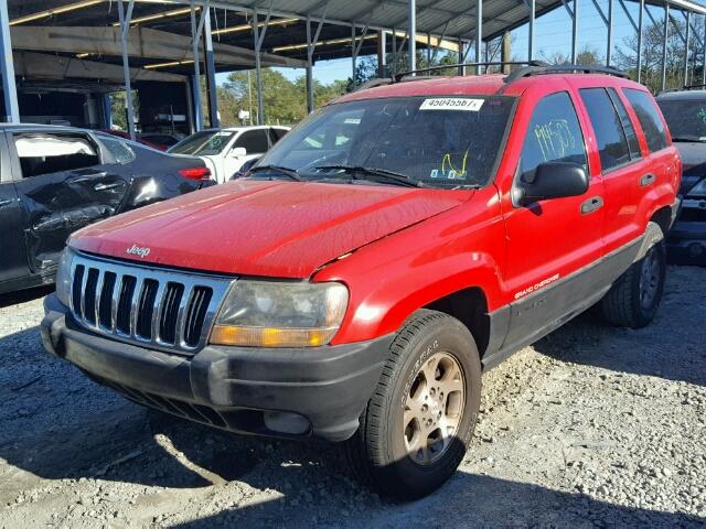 1J4GW58S3XC627889 - 1999 JEEP GRAND CHER RED photo 2