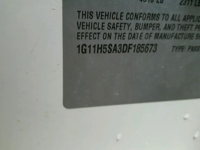 1G11H5SA3DF185673 - 2013 CHEVROLET MALIBU LTZ 白色 照片 10