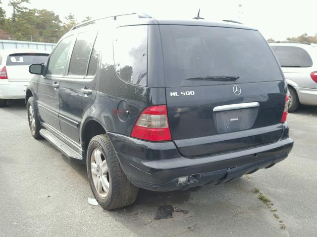 4JGAB75E85A535134 - 2005 MERCEDES-BENZ ML 500 BLACK photo 3