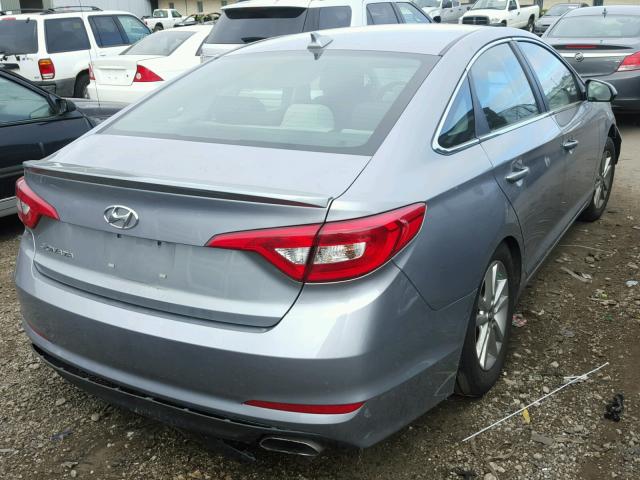 5NPE24AF4GH388096 - 2016 HYUNDAI SONATA SE GRAY photo 4