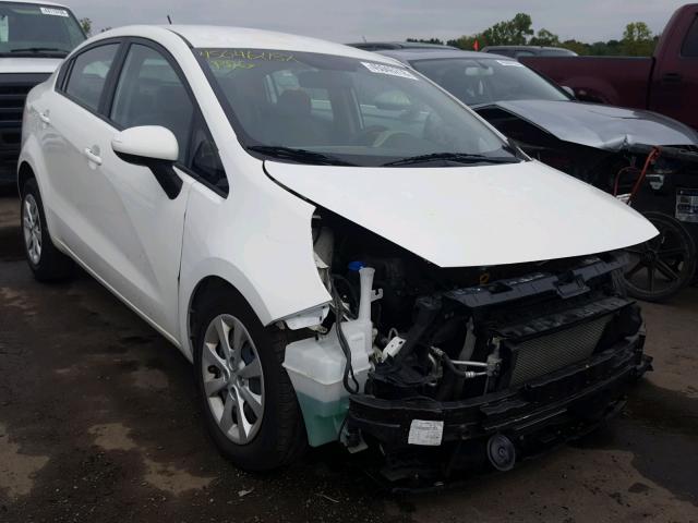 KNADM4A34E6349251 - 2014 KIA RIO LX WHITE photo 1