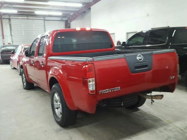 1N6AD0ER0BC451220 - 2011 NISSAN FRONTIER S RED photo 3