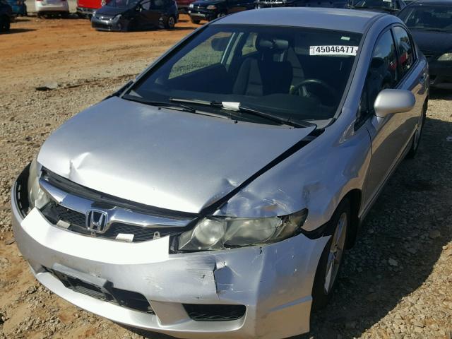 2HGFA16689H316460 - 2009 HONDA CIVIC SILVER photo 2