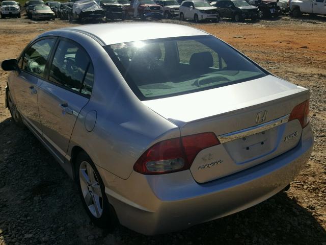 2HGFA16689H316460 - 2009 HONDA CIVIC SILVER photo 3