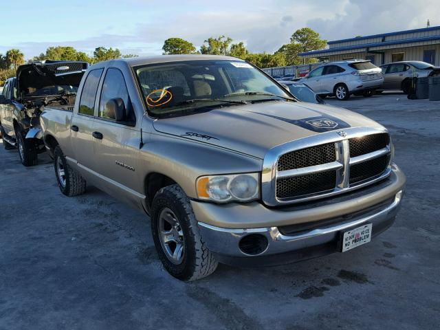 1D7HA18N64J288134 - 2004 DODGE RAM 1500 S BEIGE photo 1