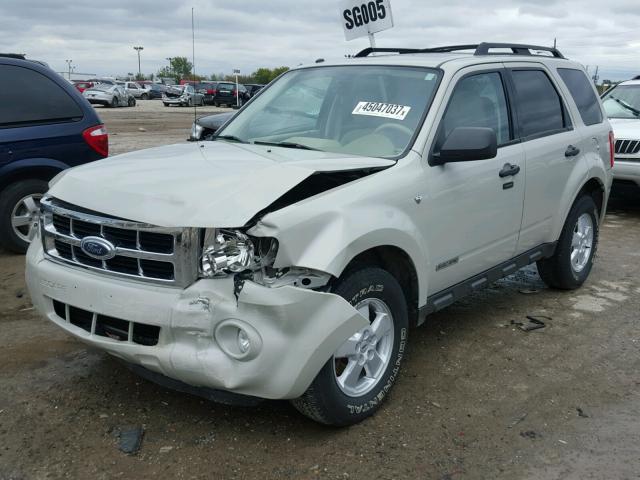 1FMCU93118KA72847 - 2008 FORD ESCAPE XLT CREAM photo 2