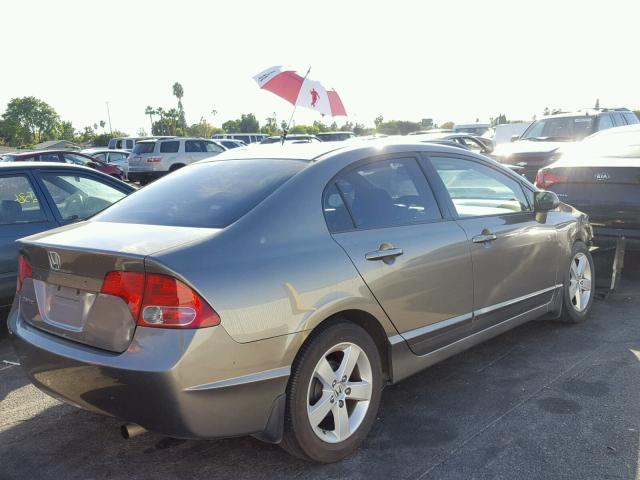 2HGFA16578H505221 - 2008 HONDA CIVIC LX GRAY photo 4