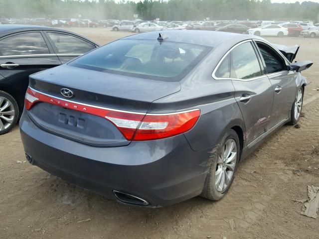 KMHFG4JG8CA183697 - 2012 HYUNDAI AZERA GLS GRAY photo 4