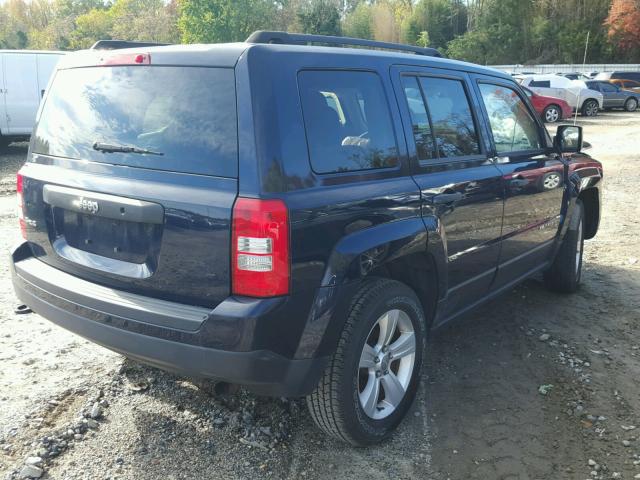 1C4NJRBB4ED728989 - 2014 JEEP PATRIOT BLUE photo 4