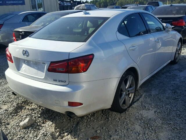 JTHBF5C22D5185337 - 2013 LEXUS IS WHITE photo 4