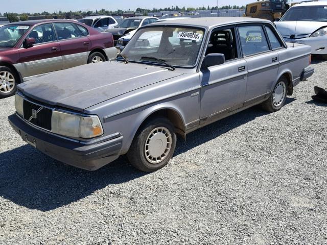 YV1AA8841L1405946 - 1990 VOLVO 240 BASE GRAY photo 2