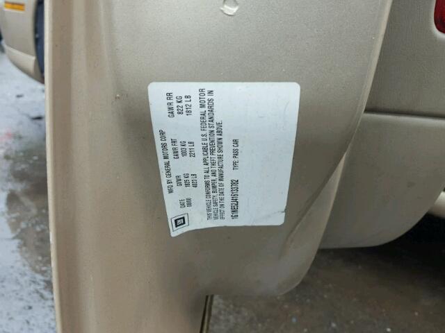 1G1NE52J416133782 - 2001 CHEVROLET MALIBU LS ბეჟი ფოტო 10