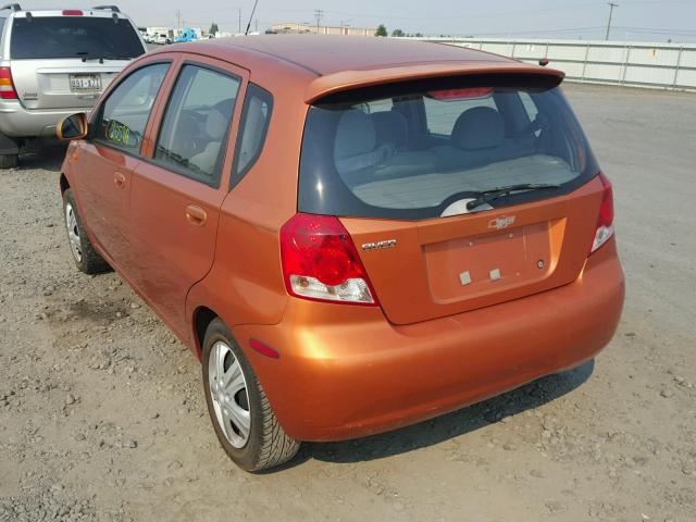 KL1TD626X4B270120 - 2004 CHEVROLET AVEO ORANGE photo 3