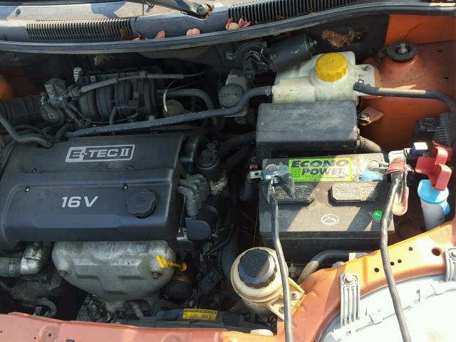 KL1TD626X4B270120 - 2004 CHEVROLET AVEO ORANGE photo 7