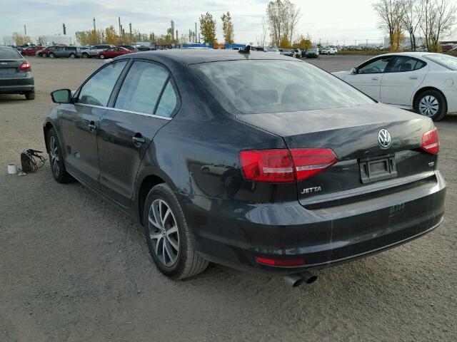 3VWB07AJ2FM281925 - 2015 VOLKSWAGEN JETTA SE BLACK photo 3