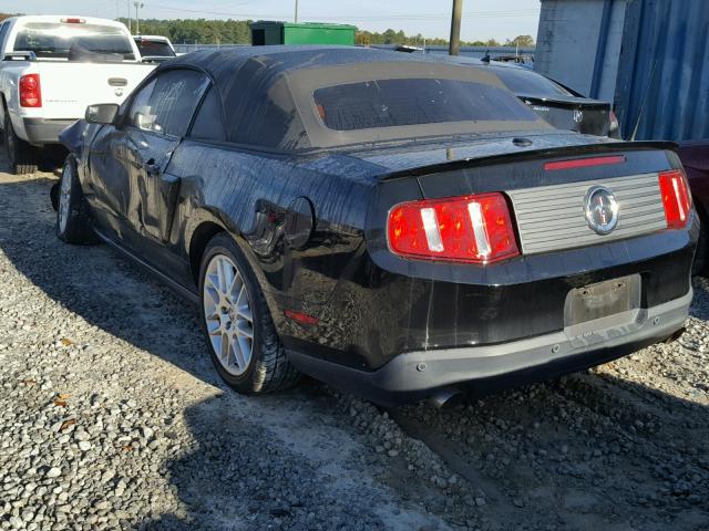 1ZVBP8EM1C5236000 - 2012 FORD MUSTANG BLACK photo 3