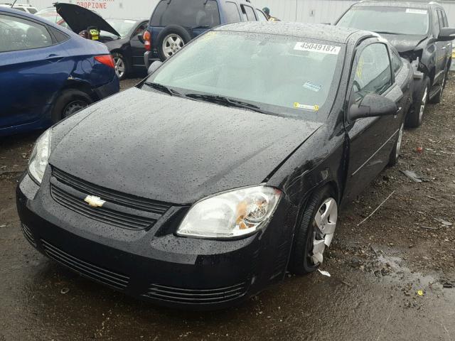 1G1AK18F287259548 - 2008 CHEVROLET COBALT LS BLACK photo 2