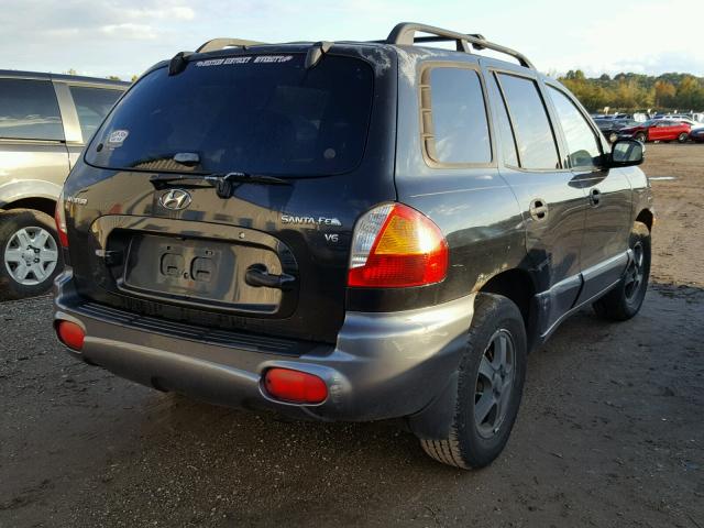 KM8SC13D34U688736 - 2004 HYUNDAI SANTA FE G BLACK photo 4