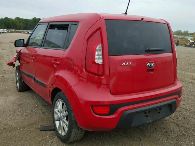 KNDJT2A55D7599511 - 2013 KIA SOUL RED photo 3