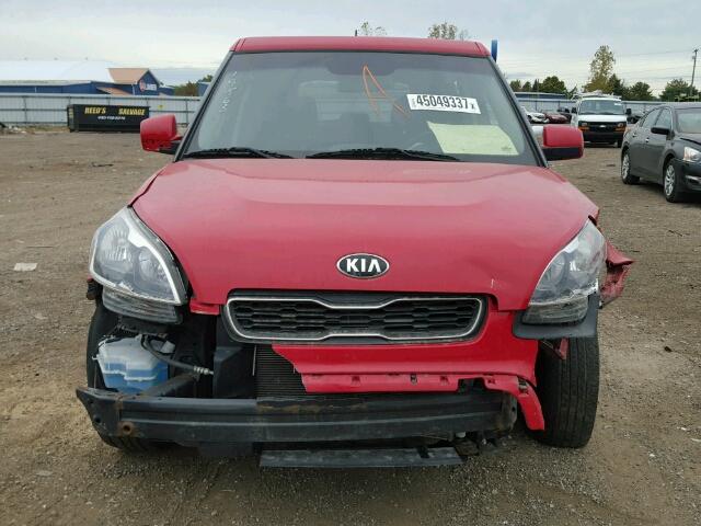 KNDJT2A55D7599511 - 2013 KIA SOUL RED photo 9