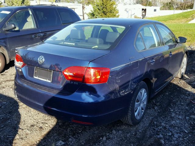3VWDP7AJ4CM126549 - 2012 VOLKSWAGEN JETTA SE Mavi foto 4
