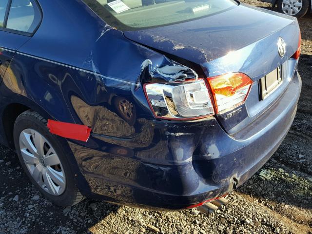 3VWDP7AJ4CM126549 - 2012 VOLKSWAGEN JETTA SE Mavi foto 9