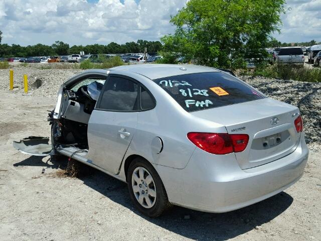 KMHDU46D48U520760 - 2008 HYUNDAI ELANTRA GL SILVER photo 3