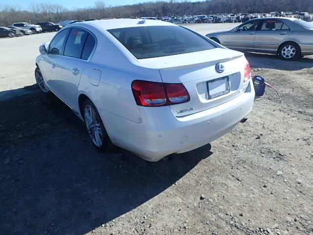 JTHBC96S495018030 - 2009 LEXUS GS 450H WHITE photo 3