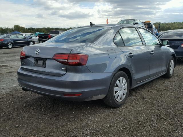 3VW267AJ6GM354620 - 2016 VOLKSWAGEN JETTA S GRAY photo 4