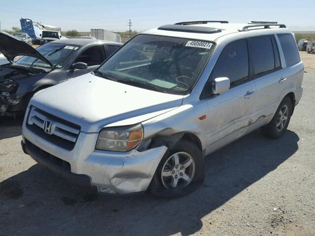 5FNYF28537B013690 - 2007 HONDA PILOT EXL SILVER photo 2