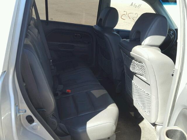 5FNYF28537B013690 - 2007 HONDA PILOT EXL SILVER photo 6