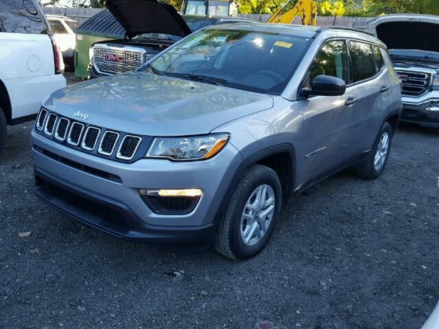 3C4NJCAB2JT125445 - 2018 JEEP COMPASS SP GRAY photo 2