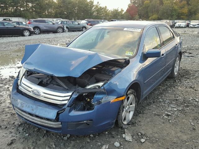 3FAHP07179R152664 - 2009 FORD FUSION SE BLUE photo 2