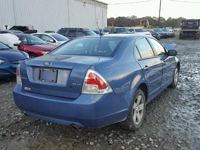 3FAHP07179R152664 - 2009 FORD FUSION SE BLUE photo 4