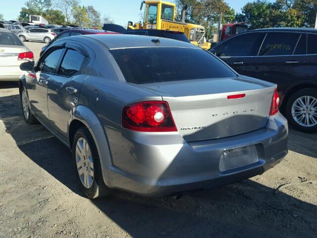 1C3CDZAG6EN121289 - 2014 DODGE AVENGER SE GRAY photo 3