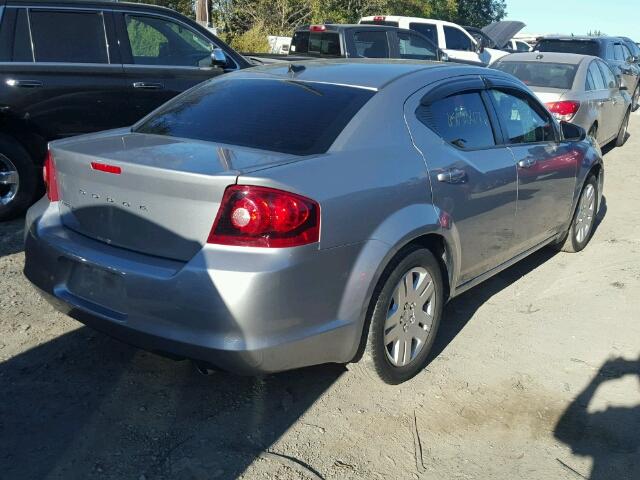 1C3CDZAG6EN121289 - 2014 DODGE AVENGER SE GRAY photo 4