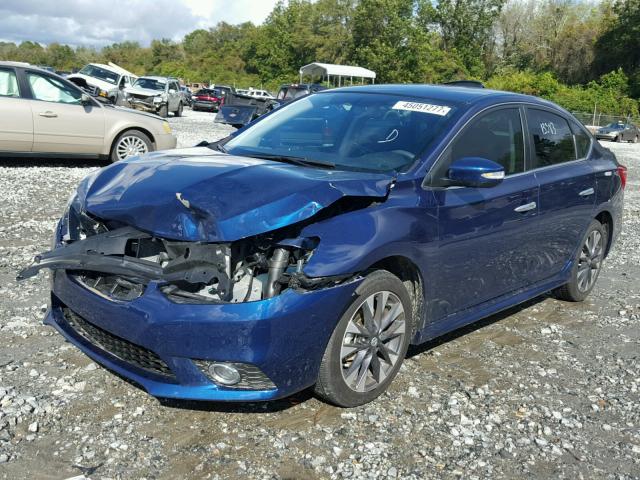 3N1AB7AP2HY256602 - 2017 NISSAN SENTRA BLUE photo 2