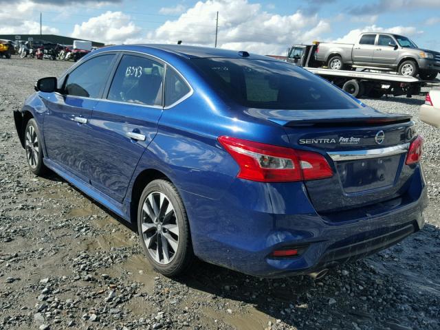 3N1AB7AP2HY256602 - 2017 NISSAN SENTRA BLUE photo 3