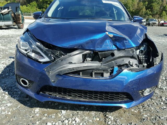 3N1AB7AP2HY256602 - 2017 NISSAN SENTRA BLUE photo 9