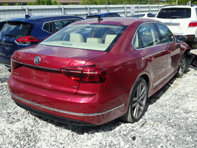 1VWDT7A32HC066180 - 2017 VOLKSWAGEN PASSAT R-L MAROON photo 4