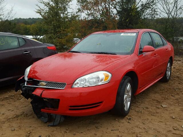 2G1WG5E31D1193655 - 2013 CHEVROLET IMPALA LT RED photo 2