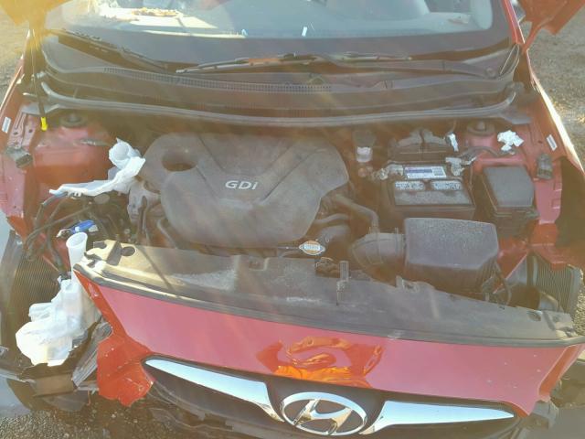 KMHCT5AE5CU006915 - 2012 HYUNDAI ACCENT GLS RED photo 7