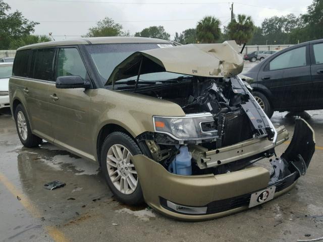 2FMGK5C86EBD08542 - 2014 FORD FLEX SEL GREEN photo 1