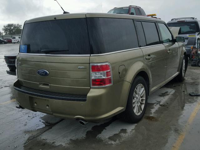 2FMGK5C86EBD08542 - 2014 FORD FLEX SEL GREEN photo 4