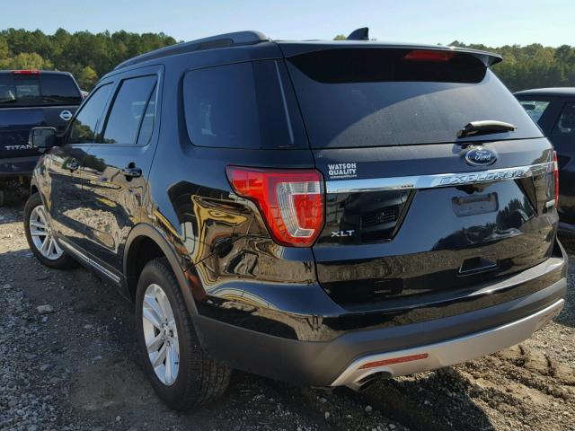 1FM5K7DH0GGB92123 - 2016 FORD EXPLORER X BLACK photo 3