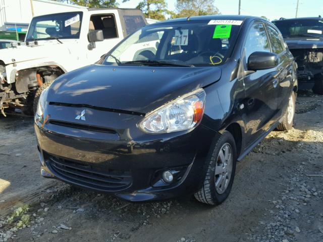 ML32A4HJXEH025302 - 2014 MITSUBISHI MIRAGE ES BLACK photo 2