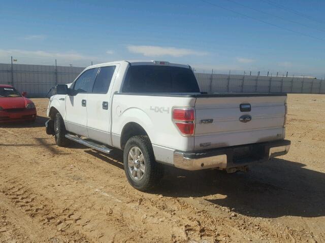 1FTFW1EV9AFD91005 - 2010 FORD F150 SUPER WHITE photo 3