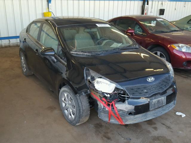 KNADM4A33E6386291 - 2014 KIA RIO LX BLACK photo 1