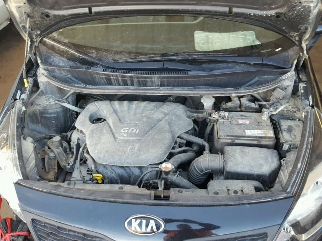 KNADM4A33E6386291 - 2014 KIA RIO LX BLACK photo 7