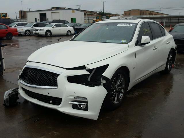 JN1BV7APXFM356796 - 2015 INFINITI Q50 BASE WHITE photo 2